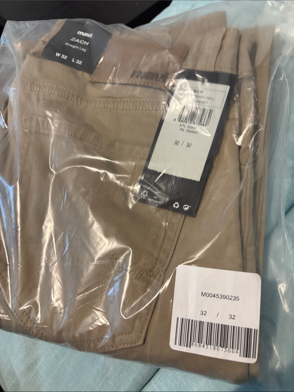 Mavi Men's Zach Straight Leg Pants - Tan 32x32
